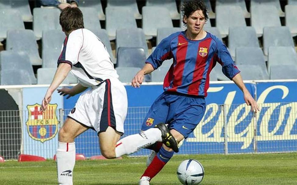 Messi nel 2004 nella squadra del Barcellona C